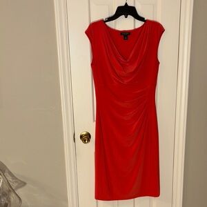 Lauren Ralph Lauren Red Midi Dress